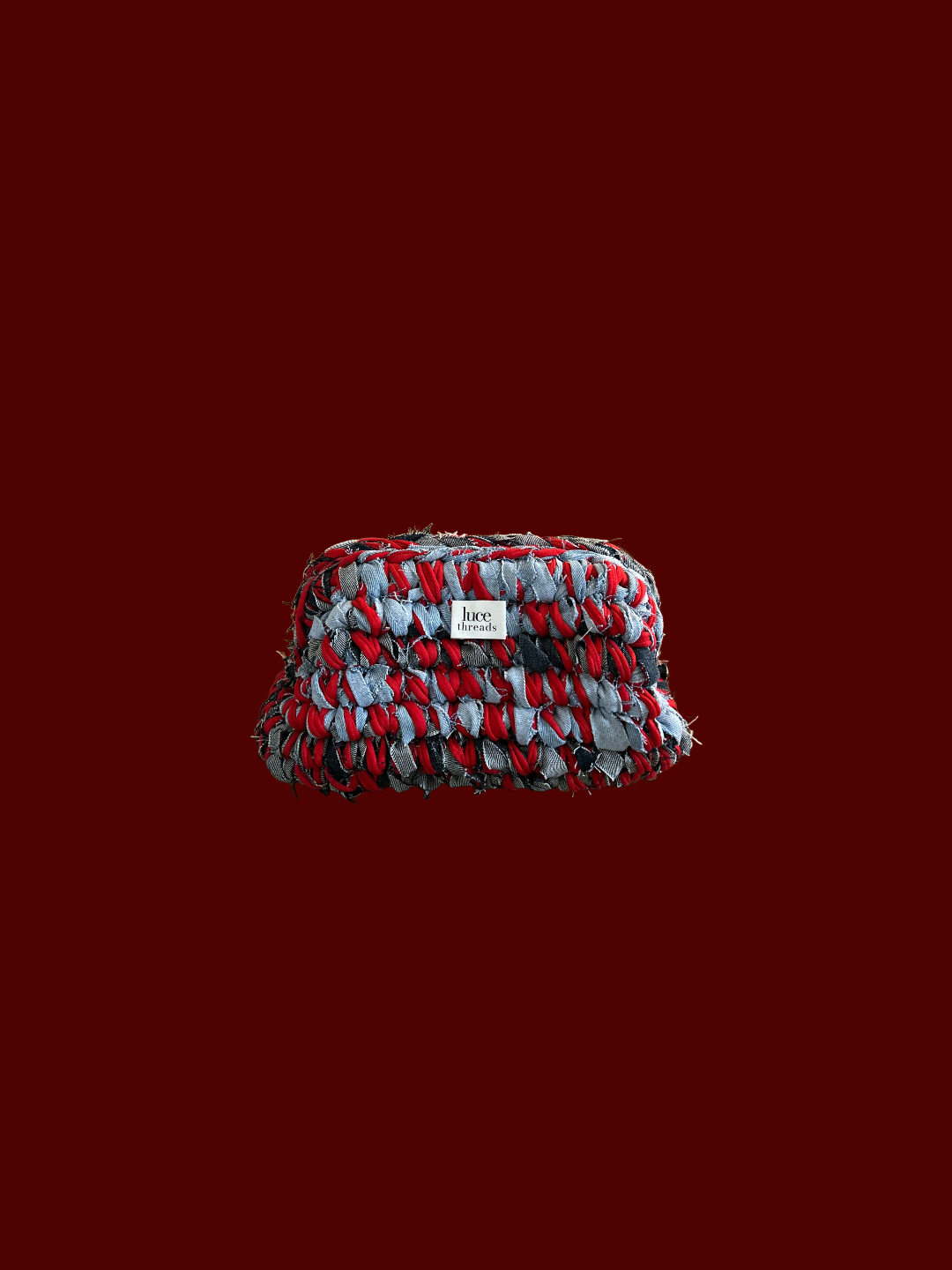 The Denim Clutch - Red