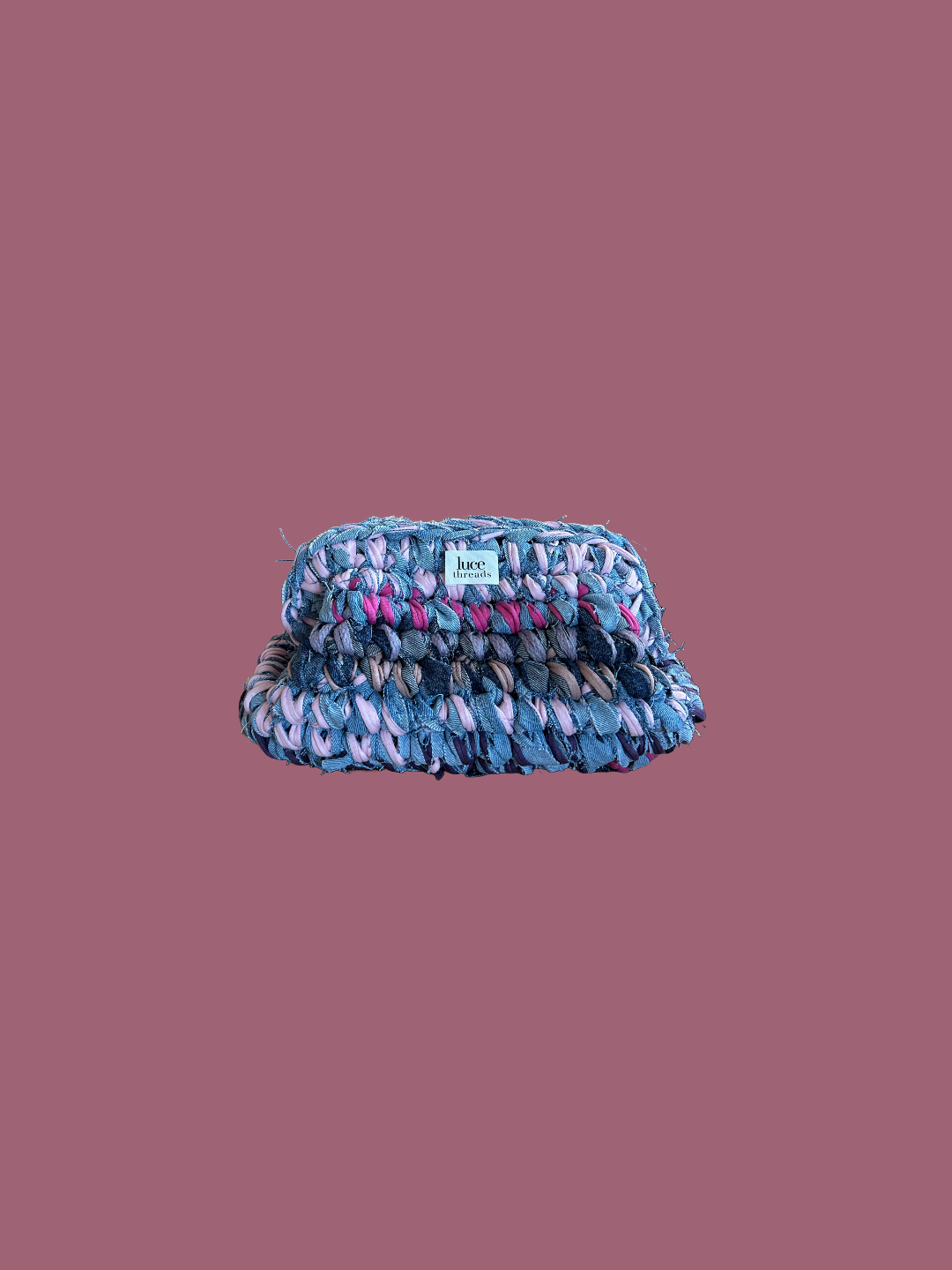 The Denim Clutch - Pink