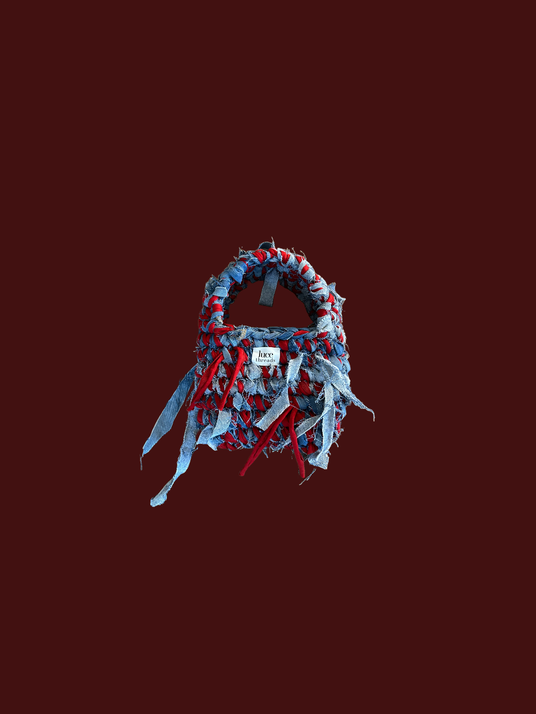 The Denim Bag - Red
