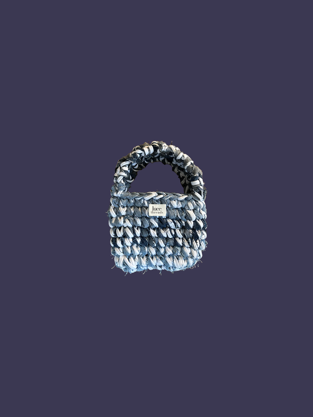 The Denim Bag - White