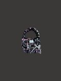 The Denim Bag - Black, Pink & Bows