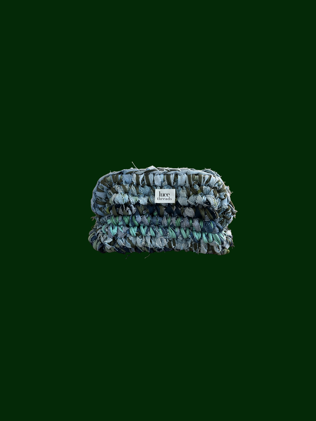 The Denim Clutch - Green
