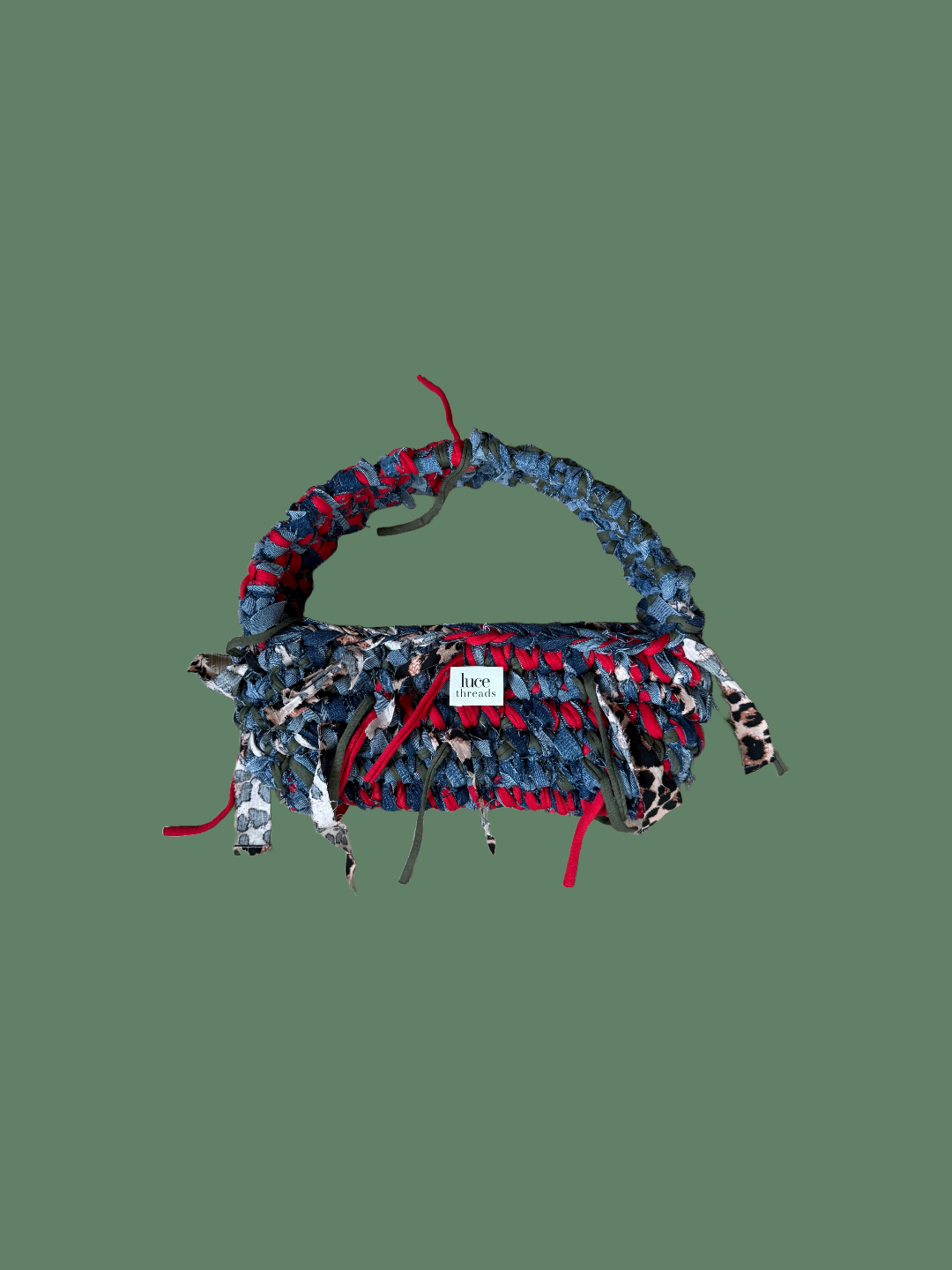 The Shoulder - Khaki, Red & Leopard